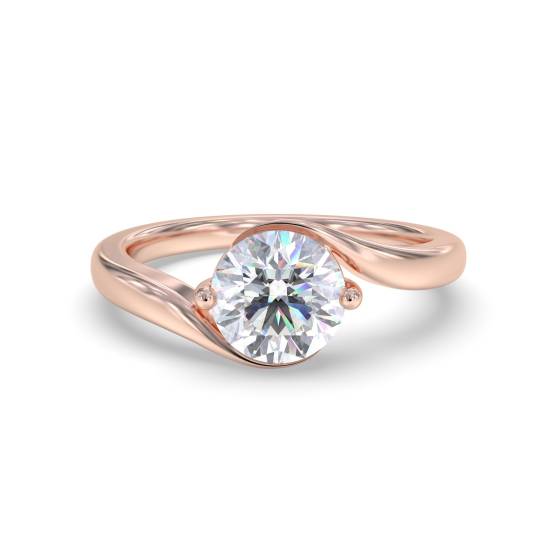 Verlobungsring mit rundem Diamanten
