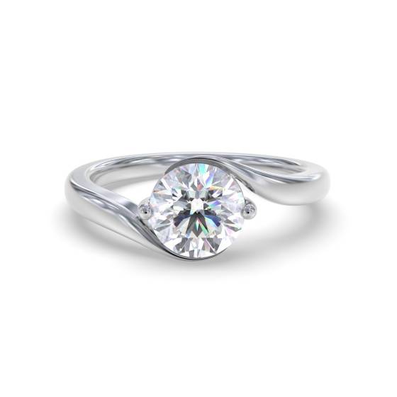 Verlobungsring mit rundem Diamanten