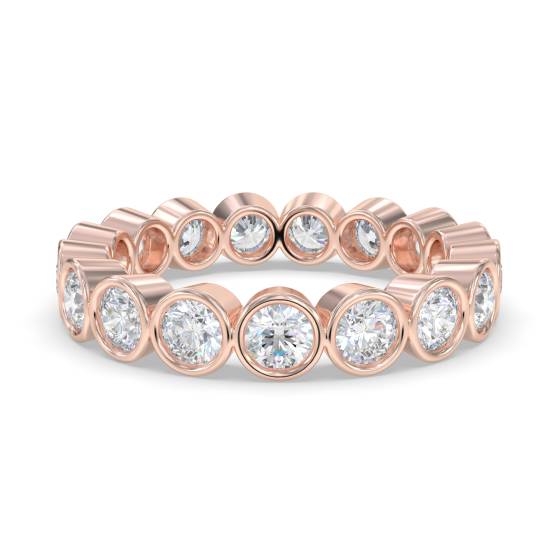 Runder, mit Diamanten besetzter Ewigkeitsring