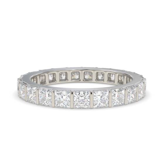 Einzigartiger Prinzess-Diamant-Ewigkeitsring