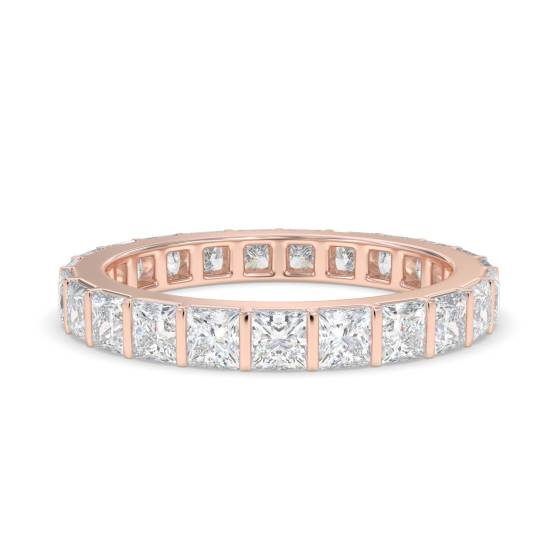 Einzigartiger Prinzess-Diamant-Ewigkeitsring