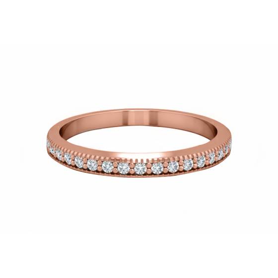 Klassischer Halb-Ewigkeitsring mit rundem Diamanten