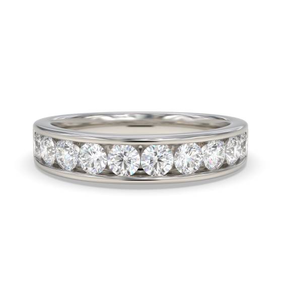 Klassischer runder Diamant-Ewigkeitsring