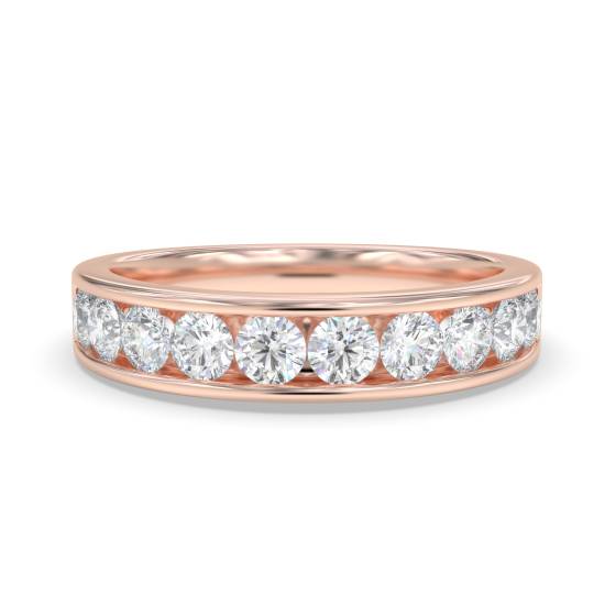 Klassischer runder Diamant-Ewigkeitsring