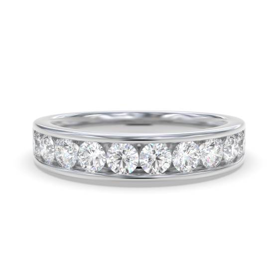 Klassischer runder Diamant-Ewigkeitsring