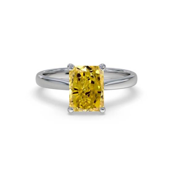 Eleganter Verlobungsring mit strahlend gelbem Diamanten