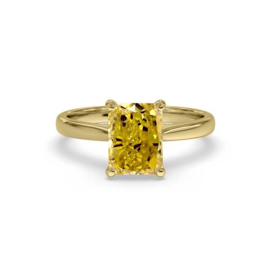 Eleganter Verlobungsring mit strahlend gelbem Diamanten