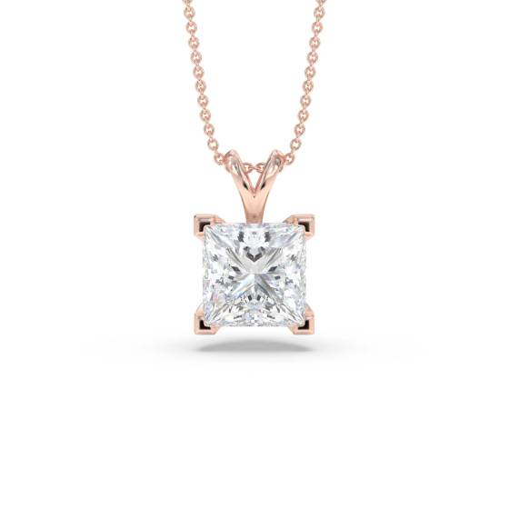 0,10 ct Prinzessdiamant-Anhänger