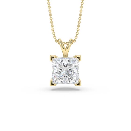 0,10 ct Prinzessdiamant-Anhänger