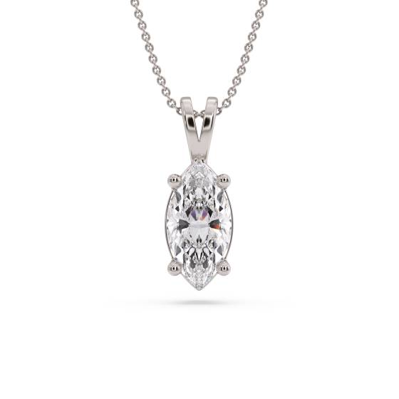 Marquise-Diamant-Solitär-Anhänger