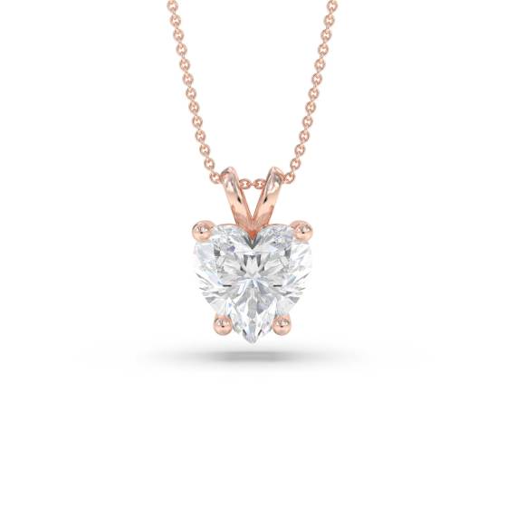 0,15 SI/G-H herzförmiger Diamant-Solitäranhänger