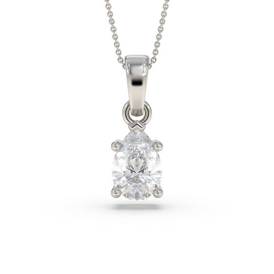 Birnenförmiger Diamant-Solitär-Anhänger
