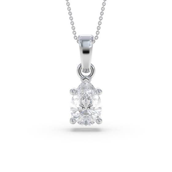 Birnenförmiger Diamant-Solitär-Anhänger