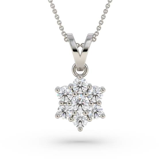 Anhänger mit rundem Diamantcluster