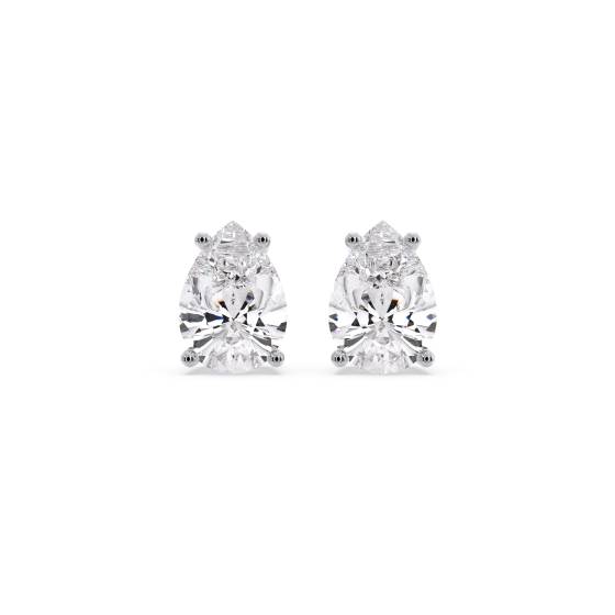 Klassische Birnenförmige Diamant-Ohrstecker