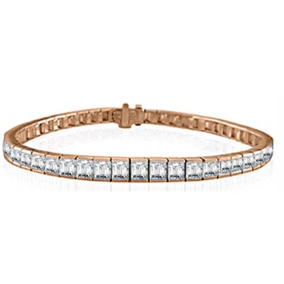 Modernes Tennisarmband mit Smaragd- und Diamantfassung