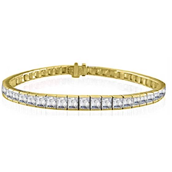 Modernes Tennisarmband mit Smaragd- und Diamantfassung