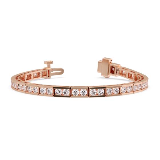 Klassisches Tennisarmband mit runden Diamanten