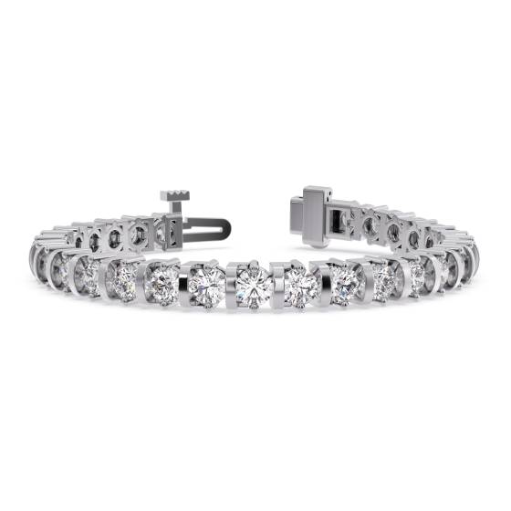 Modernes Tennisarmband mit runden Diamanten