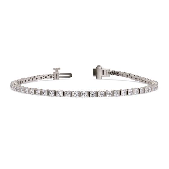 Einzigartiges Tennisarmband mit runden Diamanten