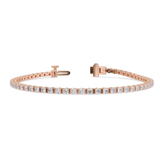 Einzigartiges Tennisarmband mit runden Diamanten