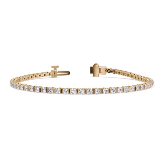 Einzigartiges Tennisarmband mit runden Diamanten