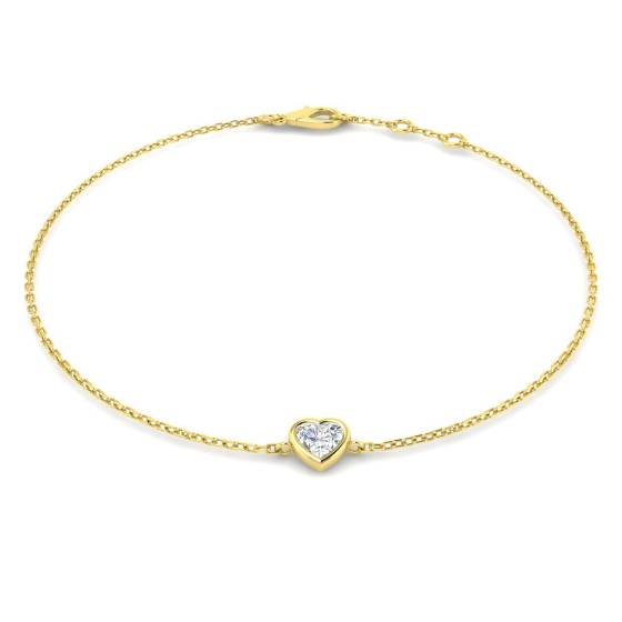 Armband mit herzförmiger Diamantfassung