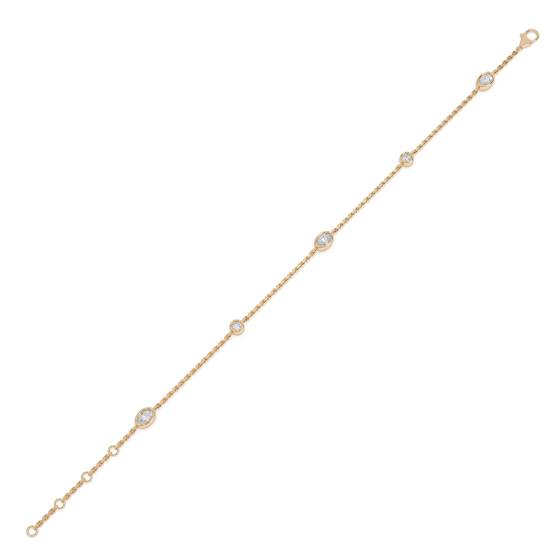 Armband mit oval geschliffenen Diamanten