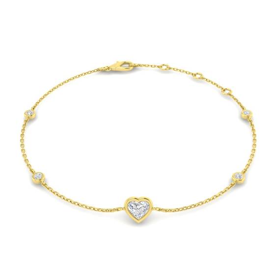 Armband mit herzförmigem Diamantenbesatz