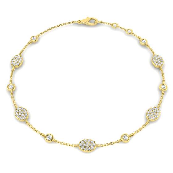 Armband mit runden Diamanten