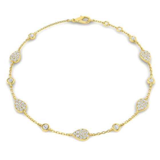 Armband mit runden Diamanten