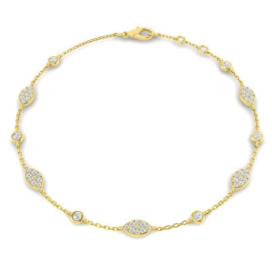 Armband mit runden Diamanten