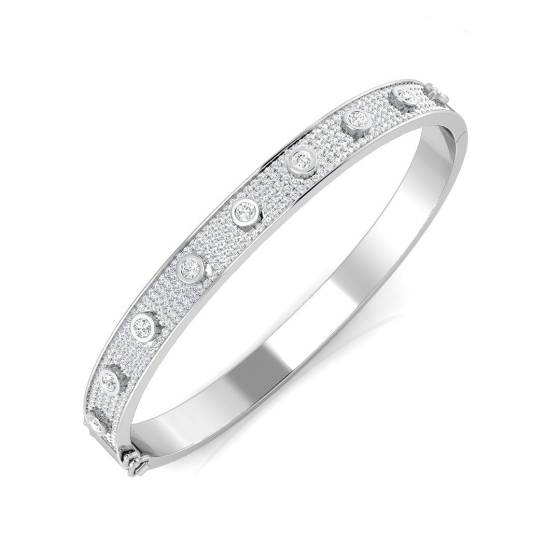 Armreif mit runder Diamantfassung
