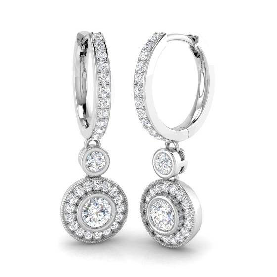 Ohrringe mit rundem Diamanten