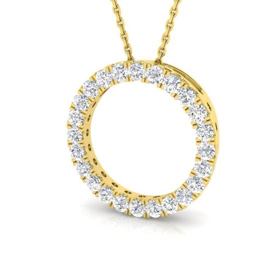 Anhänger „Kreis des Lebens“ mit 0,70 ct VS/F-G-Rundschliff-Naturdiamanten