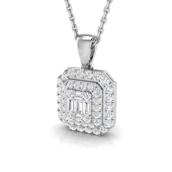 0,36 ct VS/F-G Rundschliff-Diamanten, Designer-Anhänger