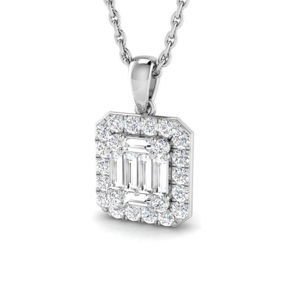 0,34 ct VS/F Rundschliff-Diamanten, Designer-Anhänger