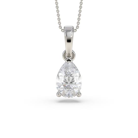 Birnenförmiger Diamant-Solitäranhänger mit 0,10 ct