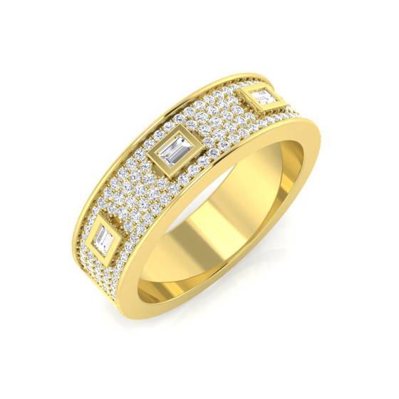 Round Bezel Set Diamond Ring