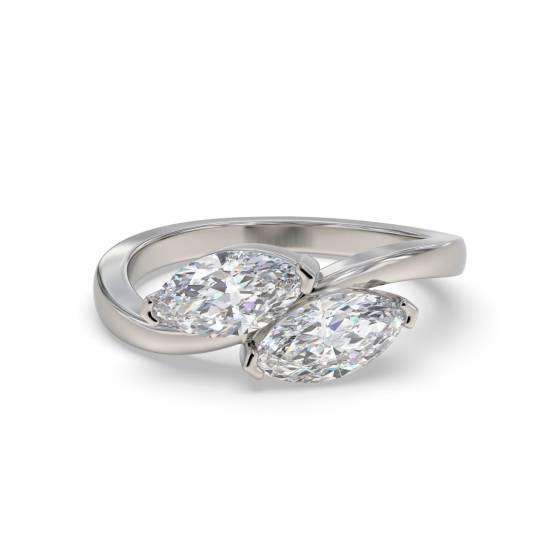 Marquise-Zweistein-Diamantring