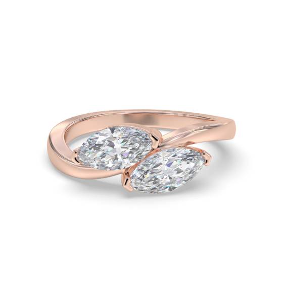 Marquise-Zweistein-Diamantring