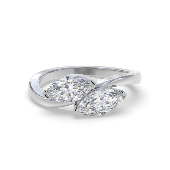 Marquise-Zweistein-Diamantring