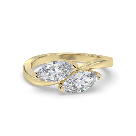 Marquise-Zweistein-Diamantring