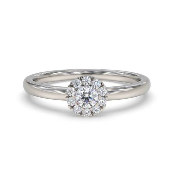 0,10 ct VS/G-H Runder Diamant-Cluster-Ring