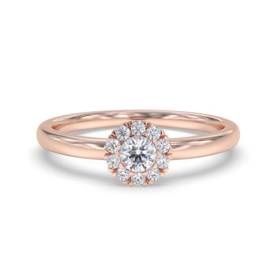 0,10 ct VS/G-H Runder Diamant-Cluster-Ring