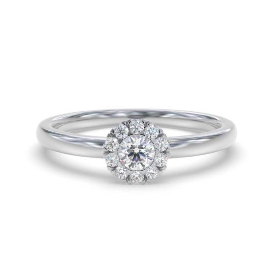 0,10 ct VS/G-H Runder Diamant-Cluster-Ring