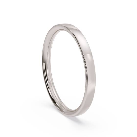 2mm Plain Wedding Ring in Palladium