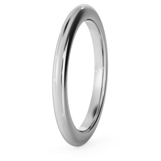 DHWDL2H D-förmiger Ehering – Schwergewicht, 2 mm Breite