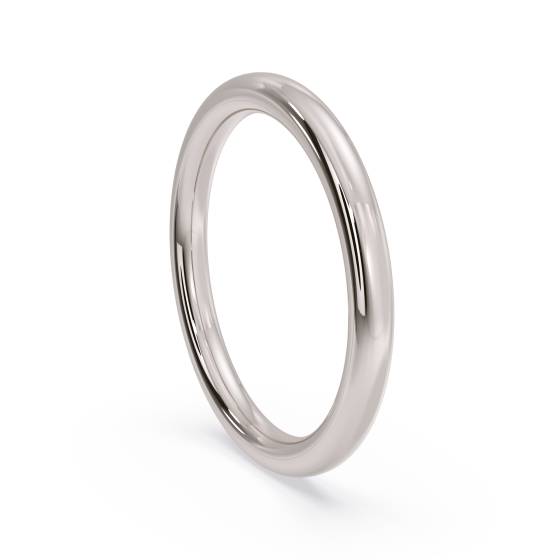 2mm Plain Wedding Ring in Platinum