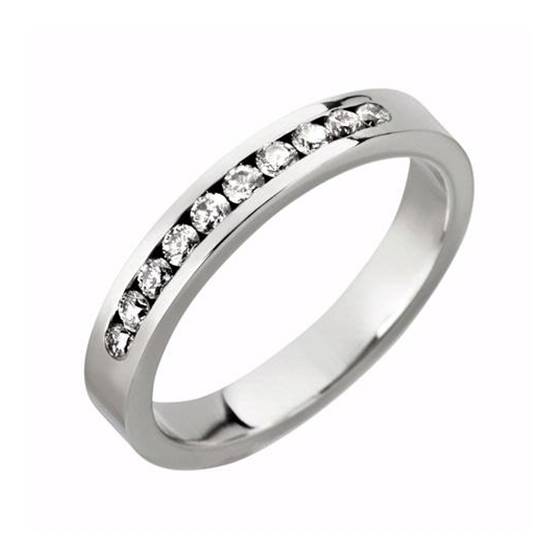 Halb-Ewigkeitsring mit Diamantenbesatz/Ehering